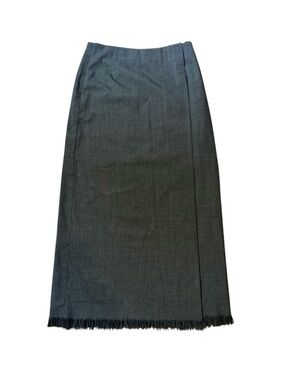 Espirit Wool Maxi Skirt Boho Fringe